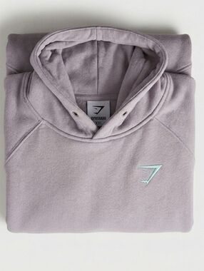 Gymshark Womens Light Pink Hooded Sweatshirt Oversized Gym Workout Gear Size XXL